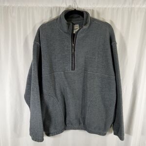 Straight Down Wolf Creek Sweater Men's Medium Fleece Pockets 1/4 Zip Long Sleeve